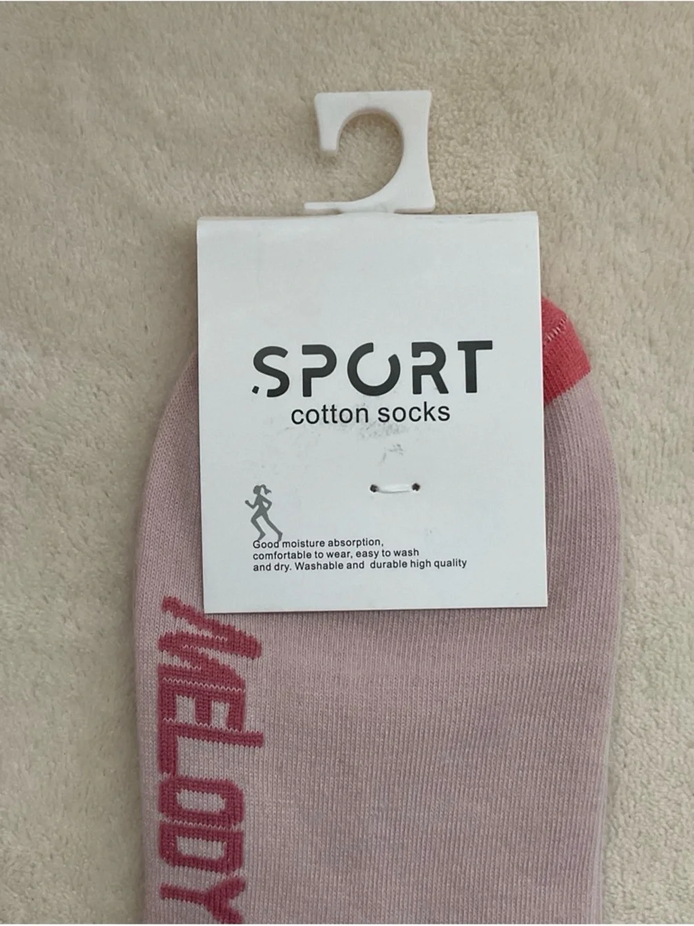 Sporto Pink Ankle Socks with Coral Accents